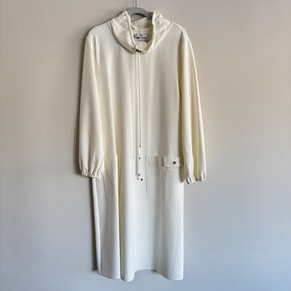 Tibi Funnel Neck Scuba Jersey Dress